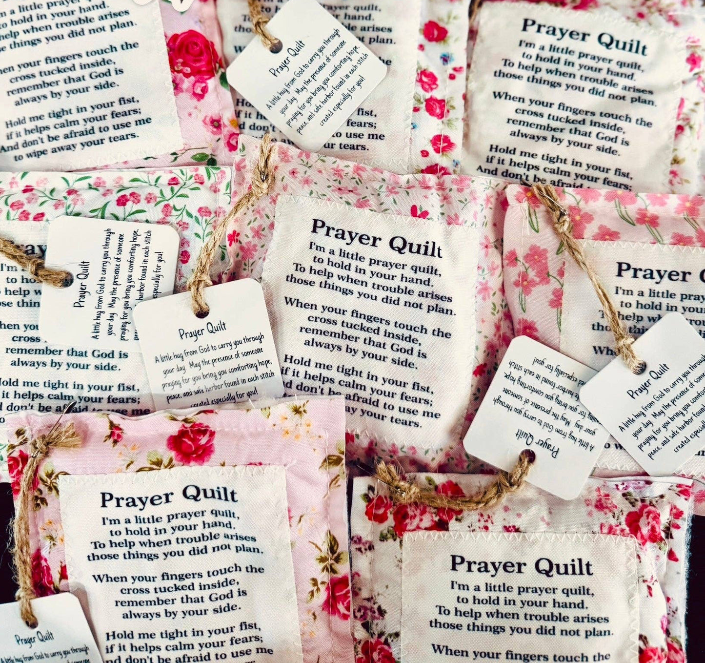 Floral Pink Pocket Prayer Quilt