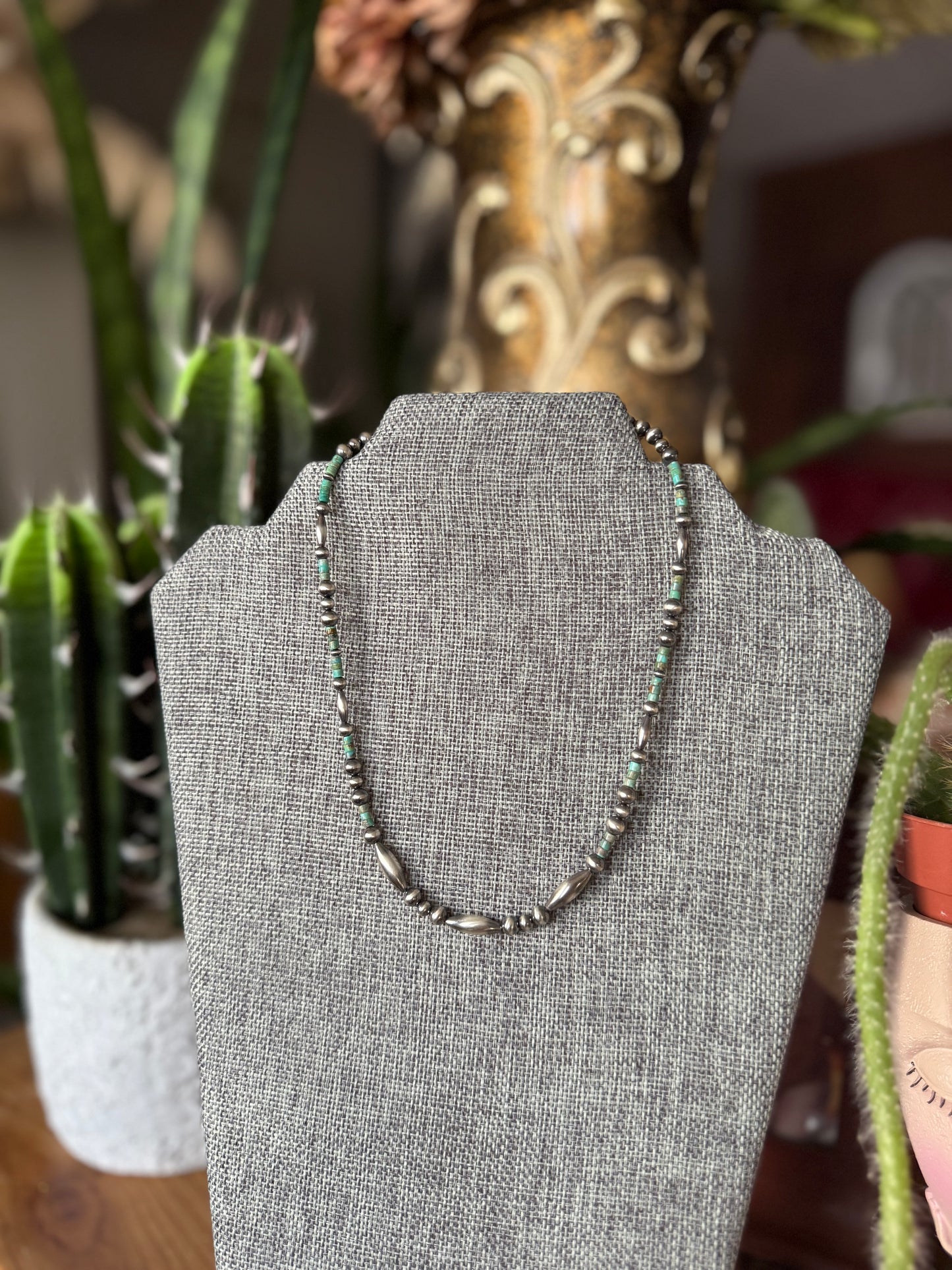 Navajo Pearl Turquoise Torpedo
