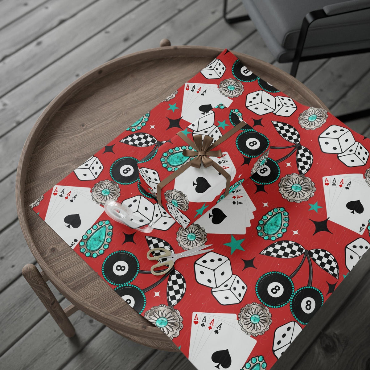 Casino Games Wrapping Paper