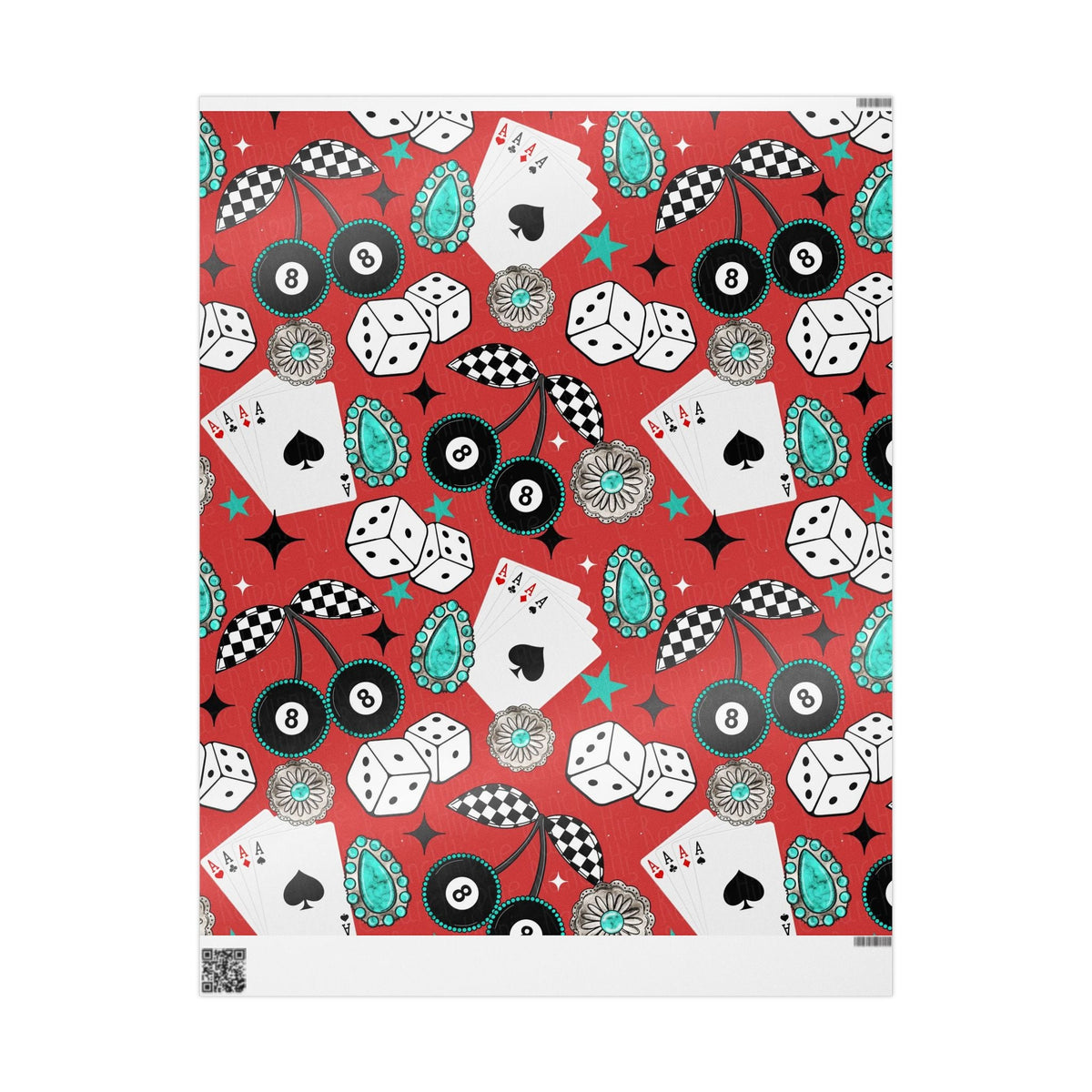 Casino Games Wrapping Paper