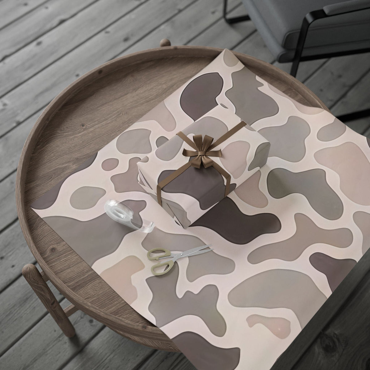 Neutral Camouflage Wrapping Paper