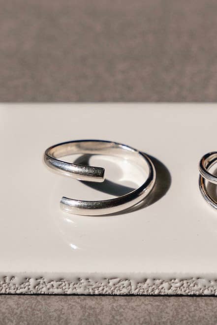 Split Sterling Silver Stacker Band Ring