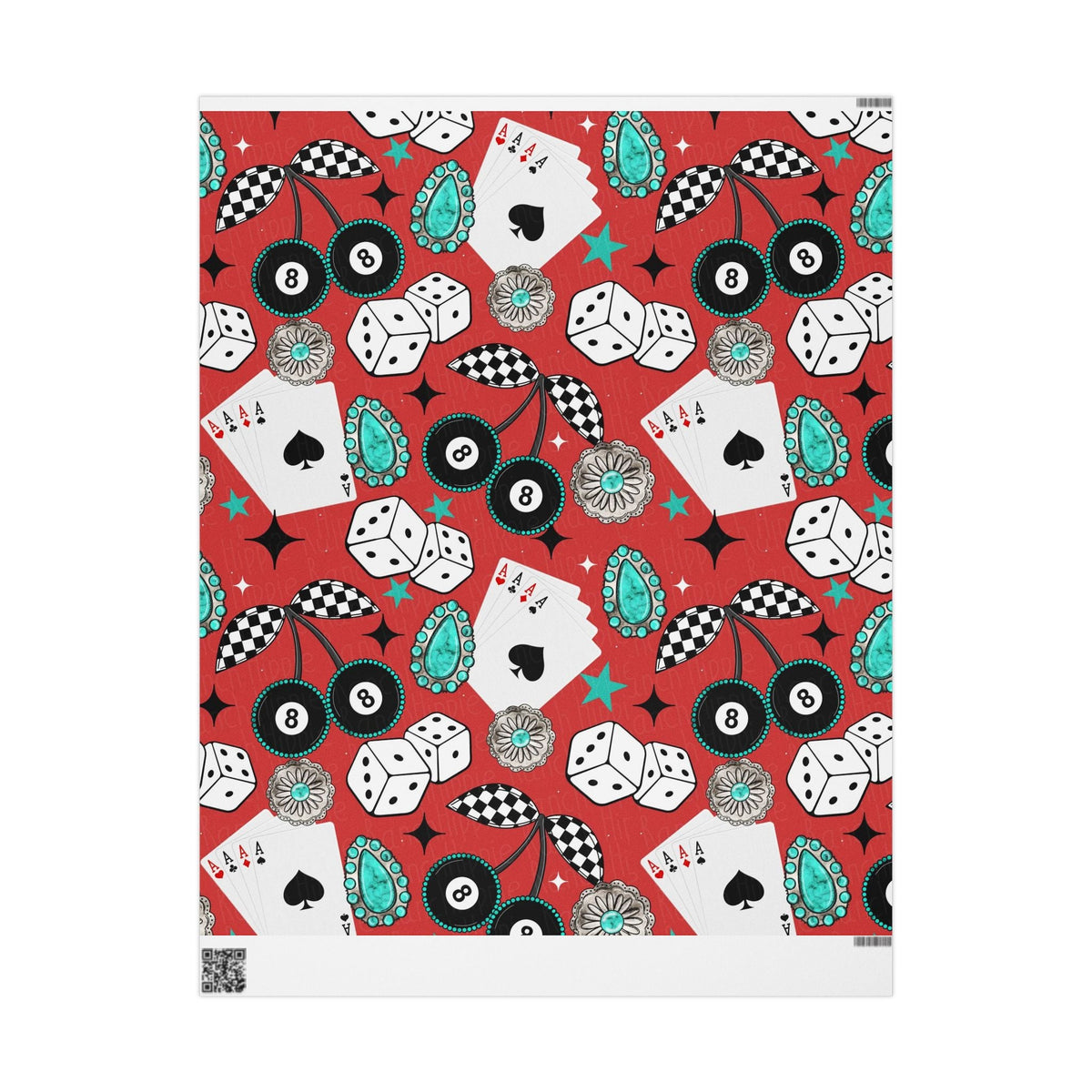 Casino Games Wrapping Paper