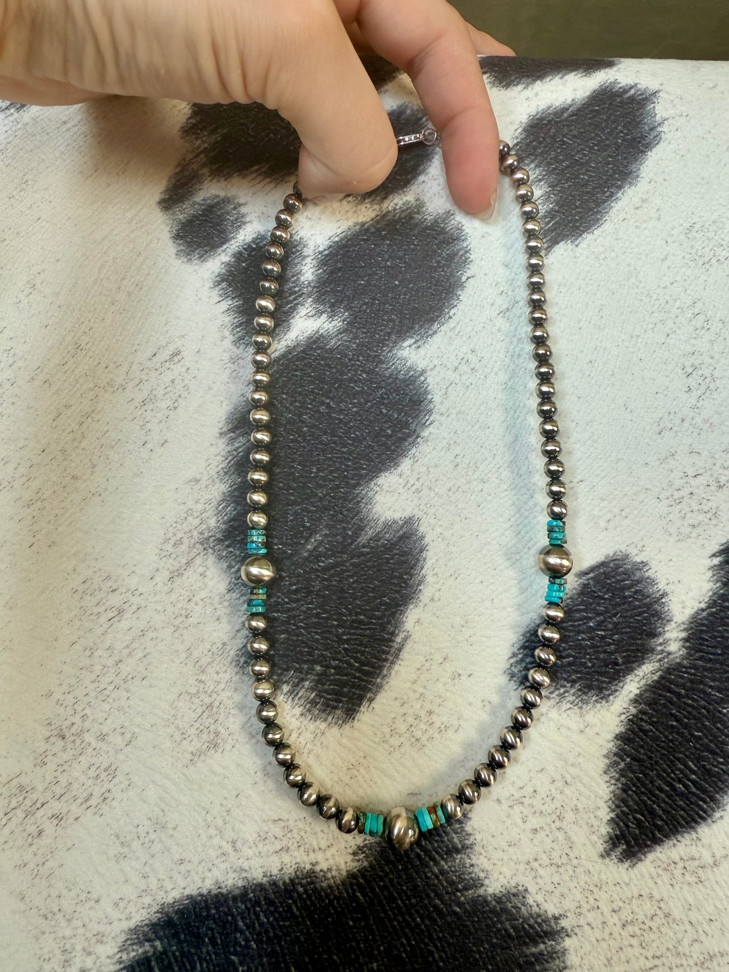 Hand-Strung Sterling Silver Authentic Navajo Pearls (message to order)
