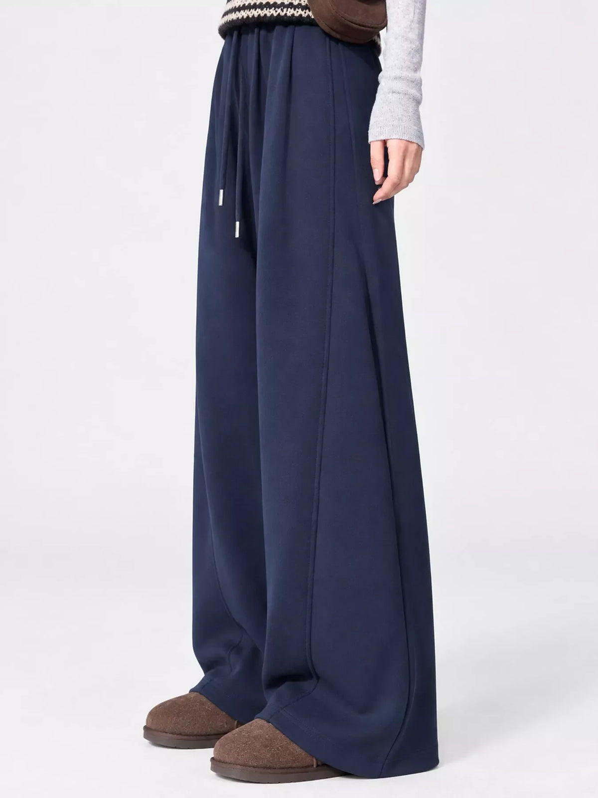 Full Size Wide-Leg Casual Sweatpants with Drawstring Plus Size