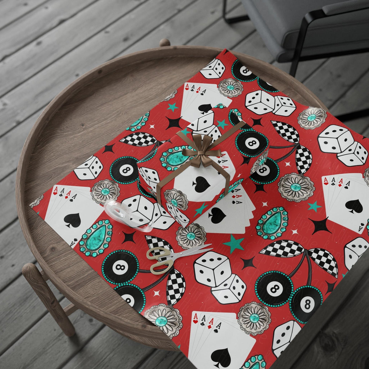 Casino Games Wrapping Paper