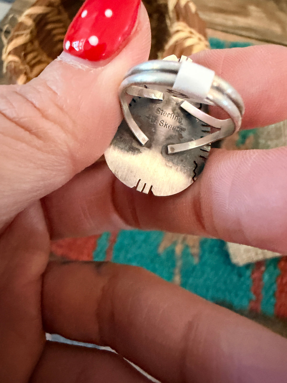 Handcrafted Red Spiny Oyster & Sterling Silver Ring Size 5.5