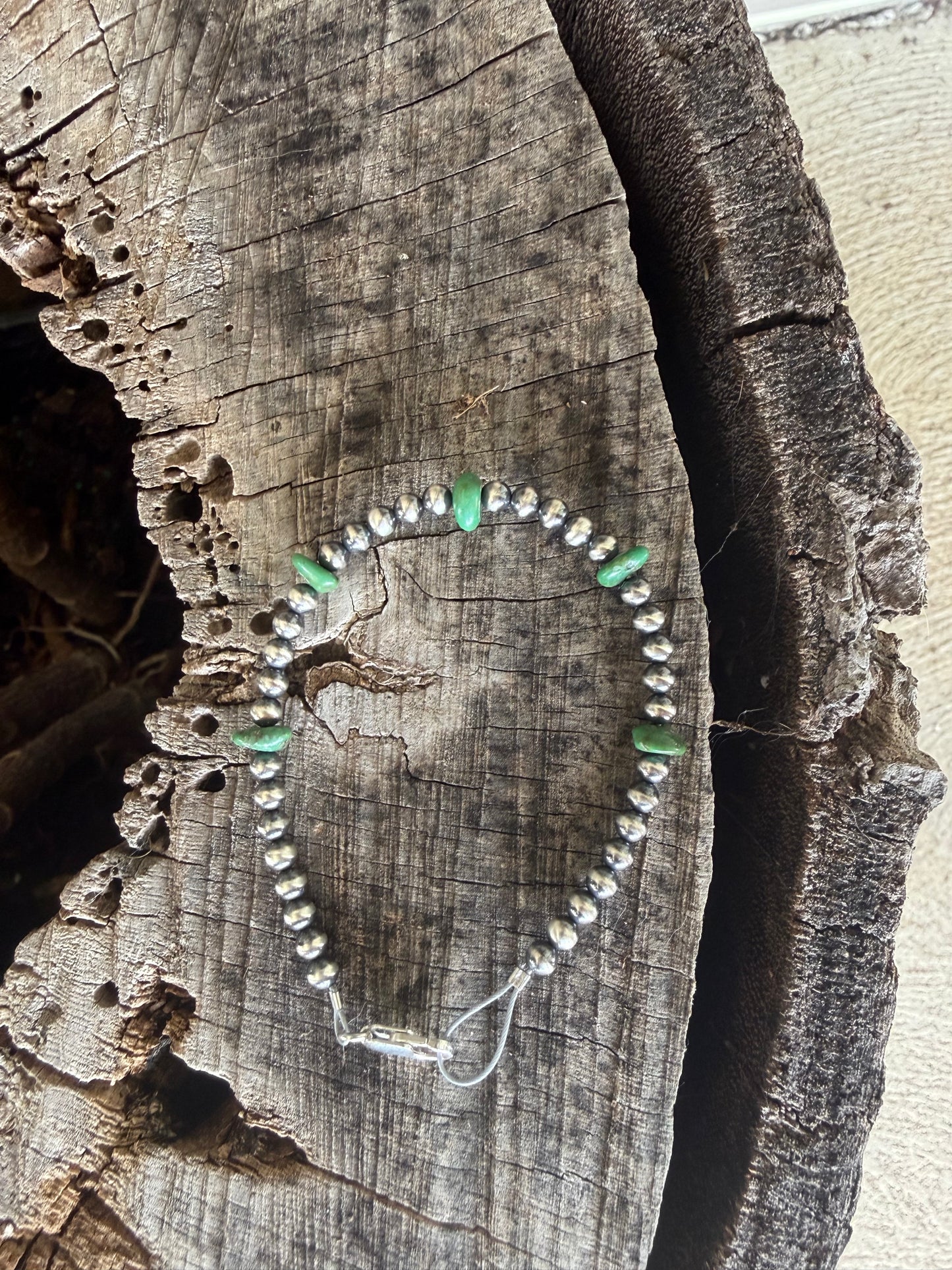 Navajo Pearl & Sonoran Turquoise Bracelet