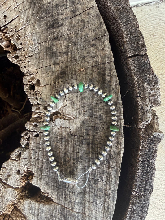 Navajo Pearl & Sonoran Turquoise Bracelet