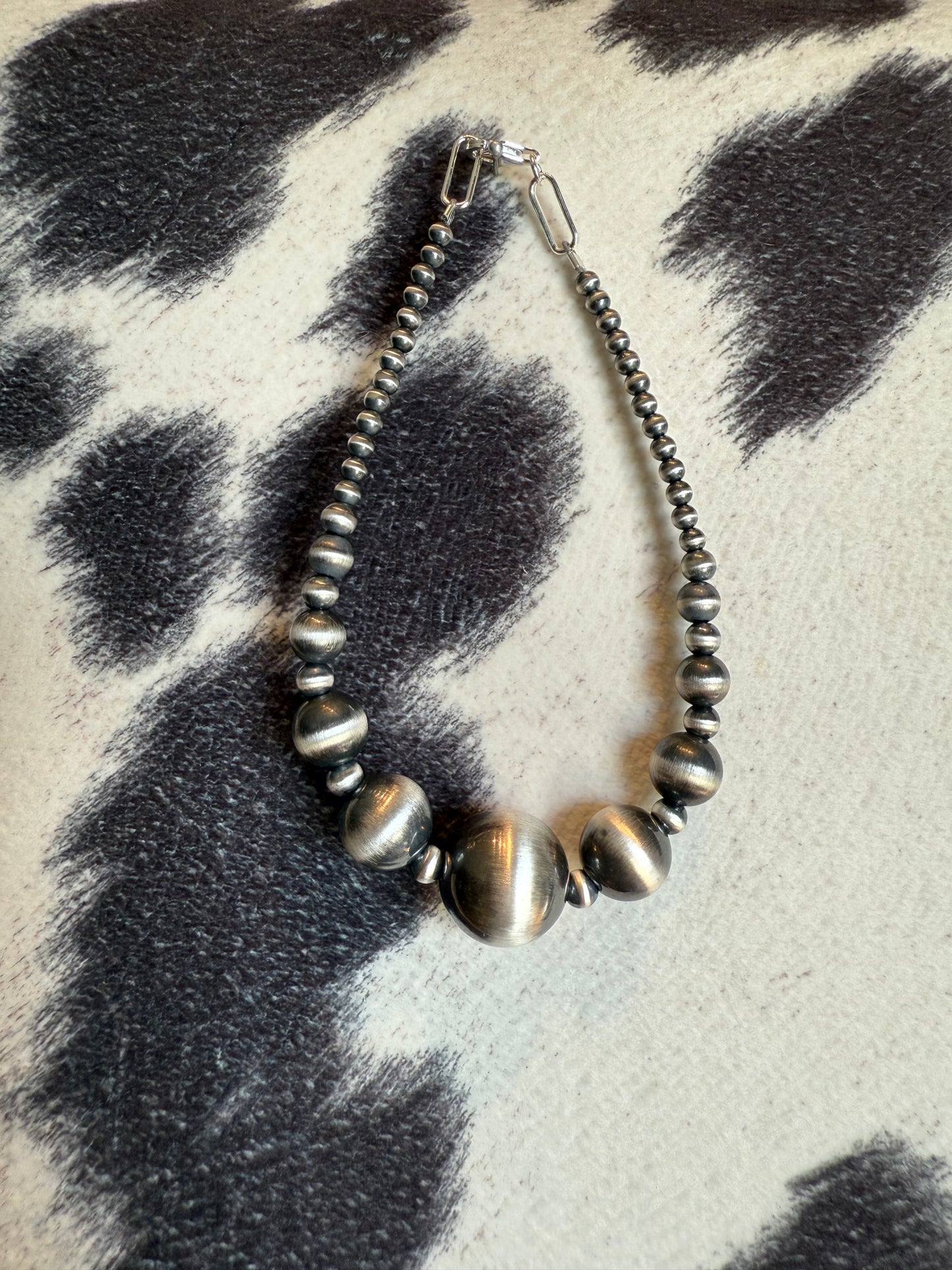Graduated Sterling Pearl Bracelet