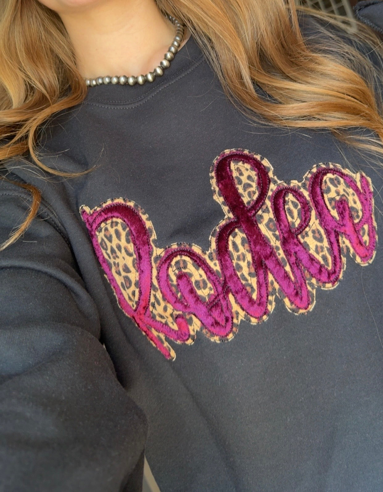 Velvet Rodeo Embroidered Crew Neck