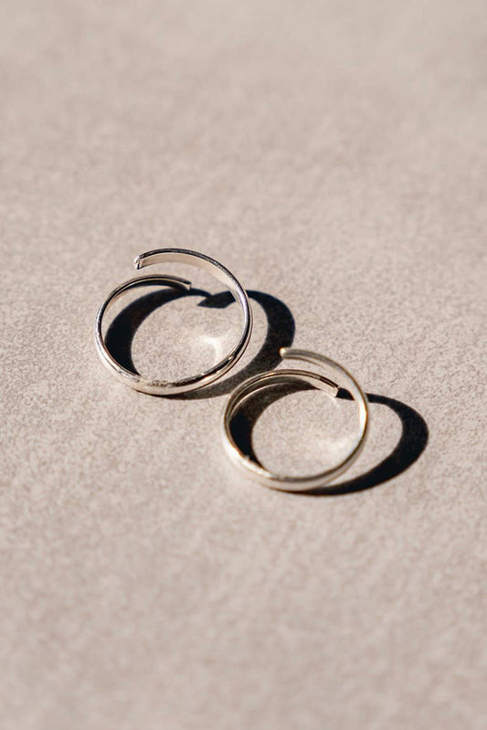 Split Sterling Silver Stacker Band Ring