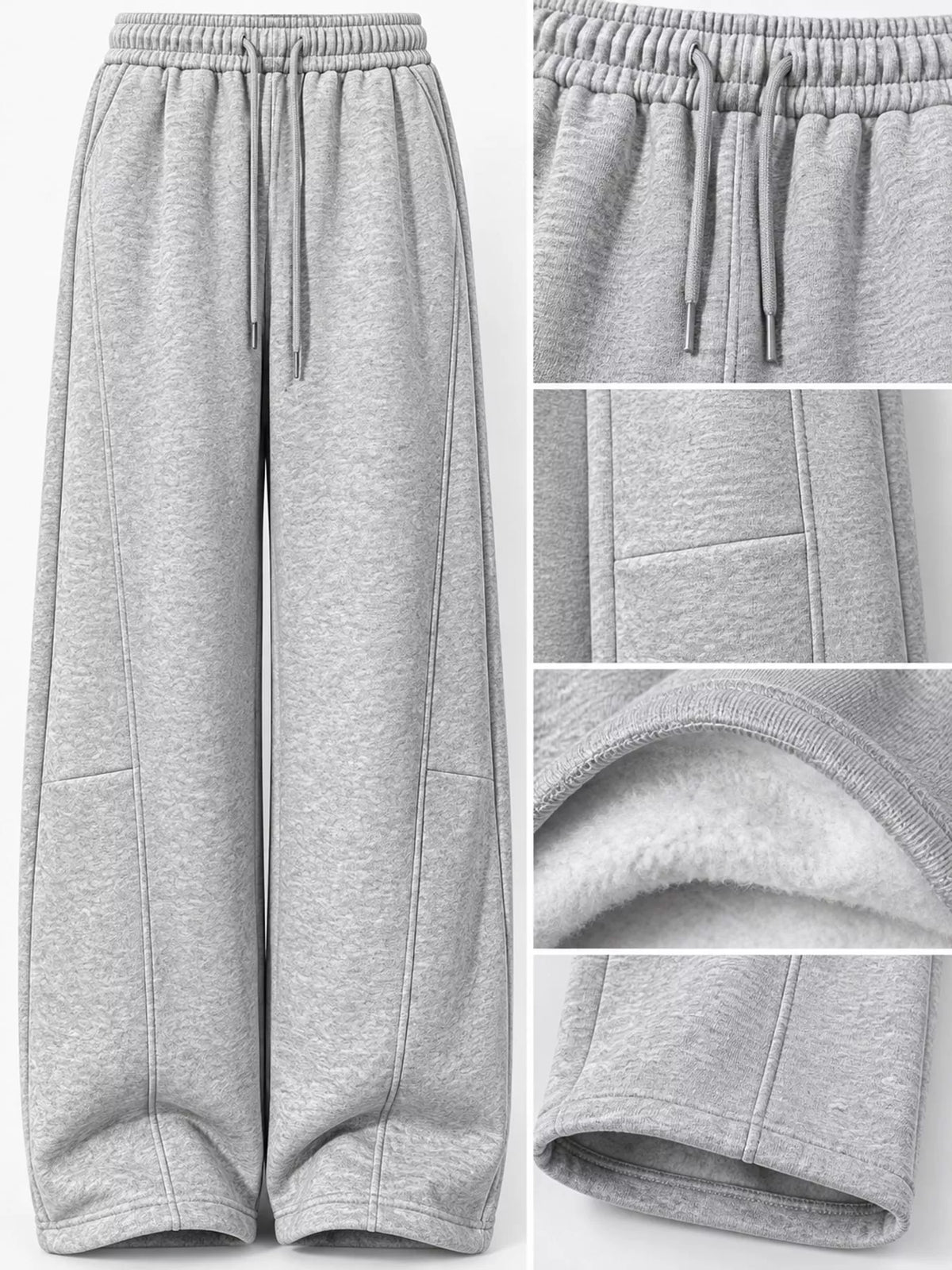 Full Size Wide-Leg Casual Sweatpants with Drawstring Plus Size