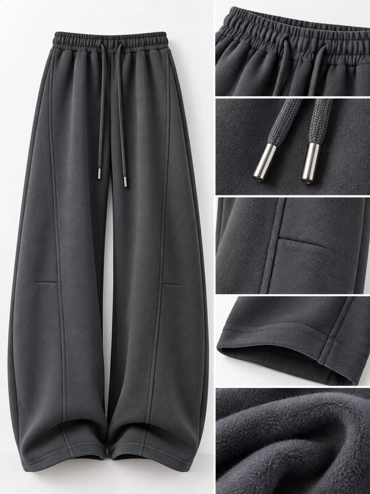Full Size Wide-Leg Casual Sweatpants with Drawstring Plus Size